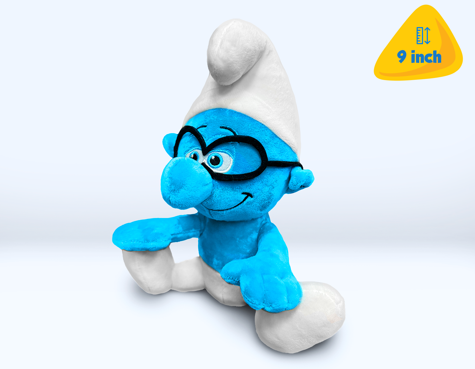 Brainy Smurf - Sitting Plush Toy - 9 inch